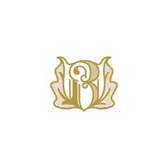 Print a luxurious and simple letter B logo