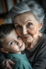 Family Bonding with Grandmother and Grandchildren: Capturing the Joy, Love, and Warmth of Generations Together in Cozy Home Settings, Filled with Smiles and Shared Moments.