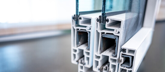 aluminum profile or aluminium section of sliding door or window frame with tempered glass and...