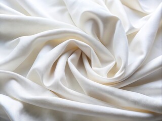 Obraz premium Long Exposure of White Cotton Fabric Texture on a Canvas Background, Showcasing Softness and Flowing Movement in Natural Light for Artistic and Textile Use