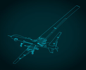 Military drone blueprint