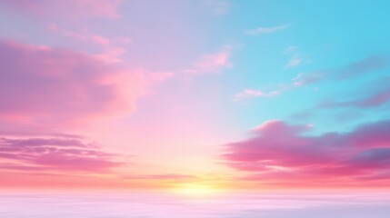 Obraz premium serene sunset over calm waters with vibrant colors