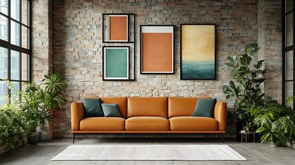 Stylish living room design urban apartment interior decor natural light cozy atmosphere modern aesthetic