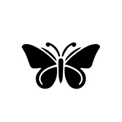 Simple Vector Icon of a butterfly – Logo Design Illustration