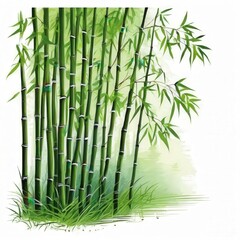 Fototapeta premium Vibrant Green Bamboo Stalks, the AI Image Generator,