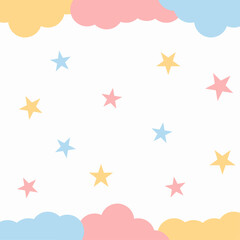 Cute Background star cloud pattern