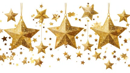 Christmas decorating backgrounds illuminate with gold glittering accents, creating an abstract glow light texture. The shimmering ornaments and festive lights capture the essence of the holiday season