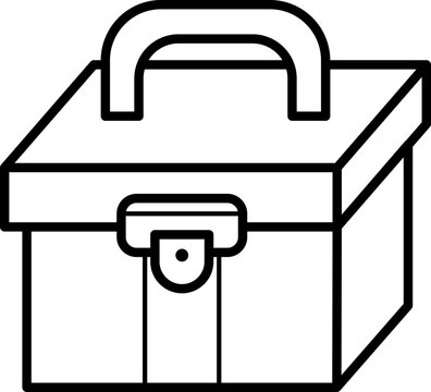 recommend clip art: tool box carpentry outline illustration
