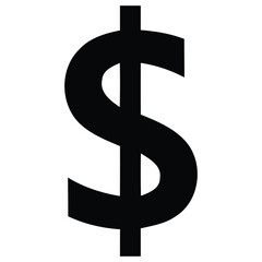 Dollar Money icon black color.