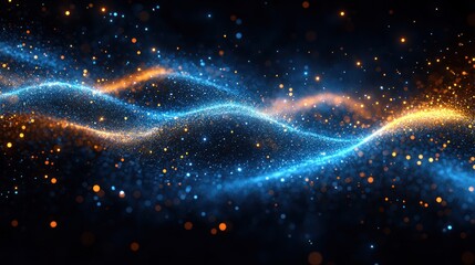 Abstract glowing wave of particles. (1)