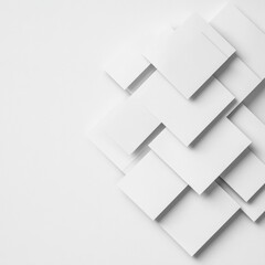 Obraz premium abstract composition of white geometric shapes for modern design