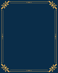 Obraz premium Gold vintage ornate frame template for invitation cover