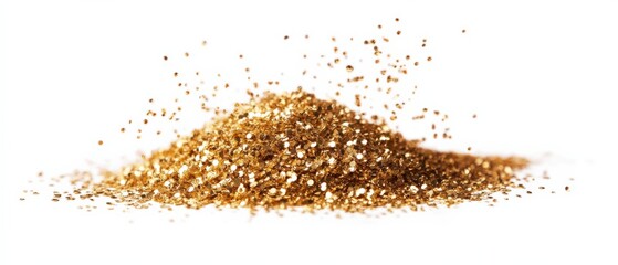 shimmering gold glitter pile for creative projects and crafts