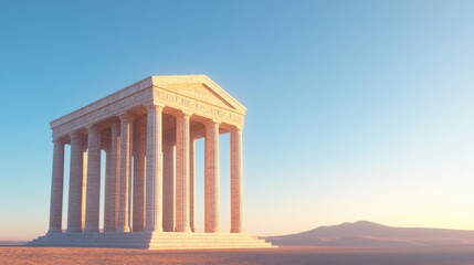 Obraz premium ancient temple structure against a clear sky