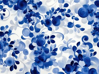 Vibrant Floral Pattern Design Abstract Art Digital Creation Home Decor Aesthetic Viewpoint Modern Concepts