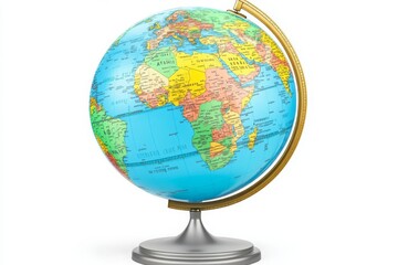 Vibrant and Informative World Globe on Display