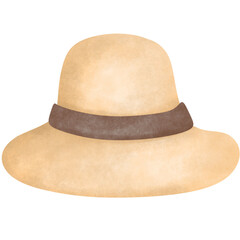 Brown hat for wearing.