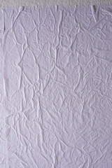 white crumpled and creased glued wrinkled paper poster texture background