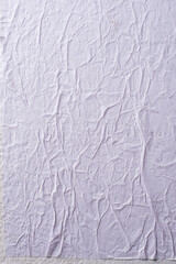 white crumpled and creased glued wrinkled paper poster texture background