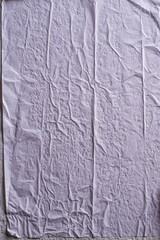 white crumpled and creased glued wrinkled paper poster texture background