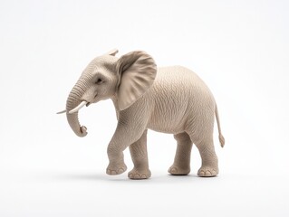 Fototapeta premium realistic elephant figurine on a white background