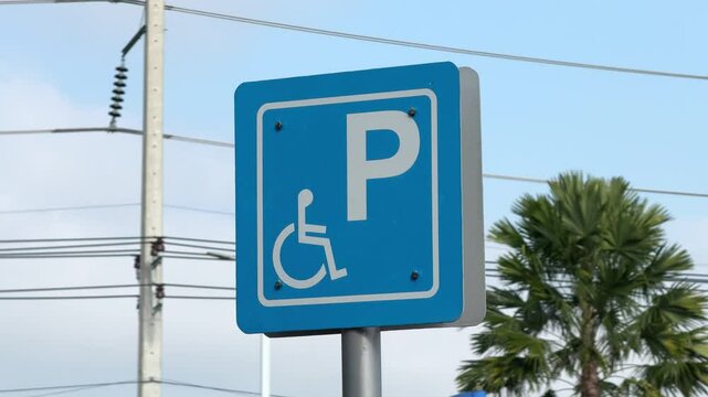 road sign parking for the disabled, parking sign, space for the disabled