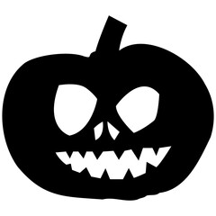 Pumpkin silhouettes. Pumpkins icons. Vector halloween pumpkin silhouette.