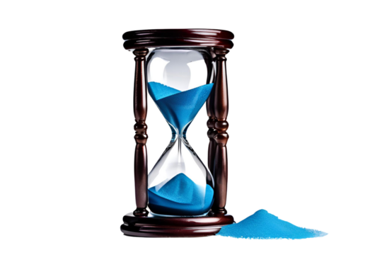 hourglass isolated on transparent background