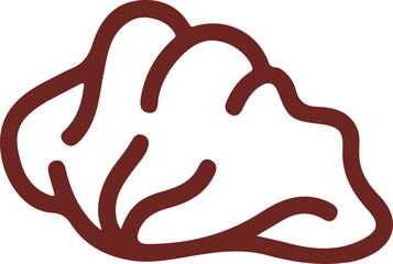 Simple Minimalist Dumpling Icon Logo