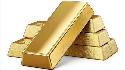 Pile of Glimmering Gold Bars on a Smooth Surface with Reflections Showcasing Wealth and Luxury for Financial and Investment Concepts