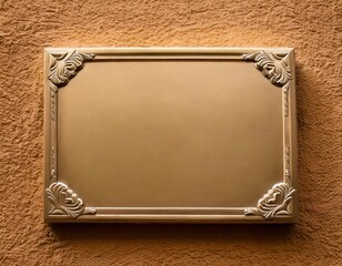 blank bronze copper plaque award medal frame design asset with room for copy or text
