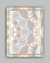 invitation card with mandala motif