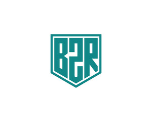 BZR logo design vector template. BZR