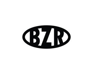 BZR logo design vector template. BZR