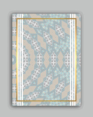 invitation card with mandala motif