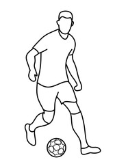 aesthetic sketch of a football player