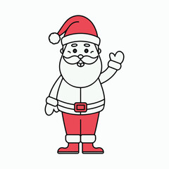 A Cartoon Christmas Santa Claus vector illustration