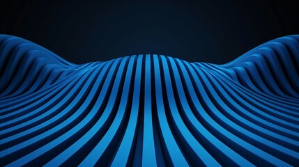 Naklejka premium Abstract blue wave pattern with striped design.