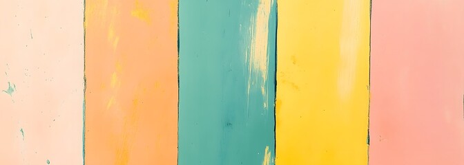Pastel Colored Wooden Planks Vertical Background