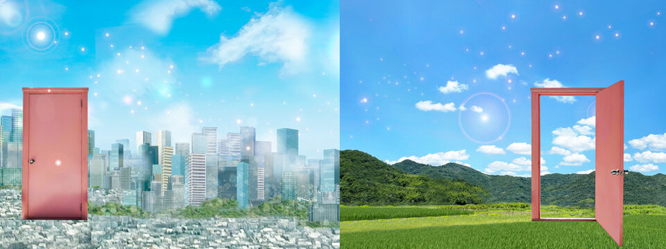 どこでもドアでつながる都会と田舎