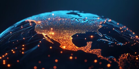 Digital Globe: North America in a Network of Light