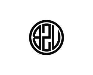 BZU logo design vector template. BZU