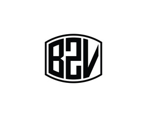 BZV logo design vector template. BZV