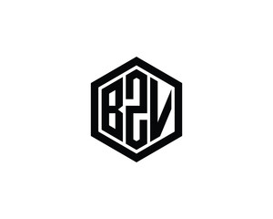 BZV logo design vector template. BZV