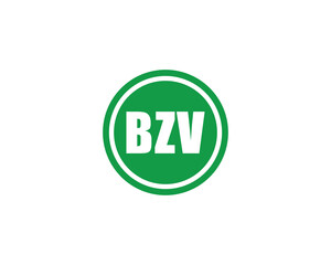BZV logo design vector template. BZV