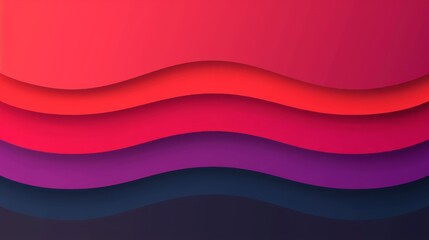 Obraz premium Abstract layered waves in gradient colors.