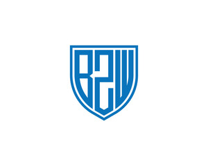 BZW logo design vector template. BZW