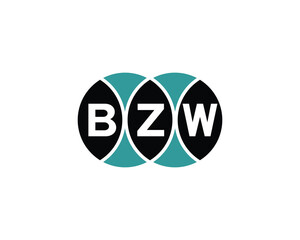 Fototapeta premium BZW logo design vector template. BZW