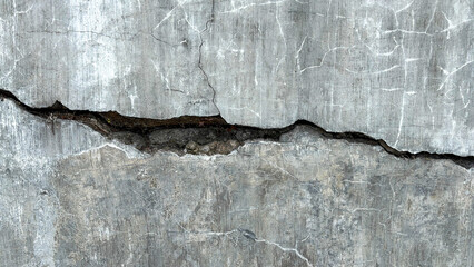 Old cracked concrete wall