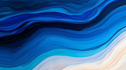 Abstract waves of blue and white colors.